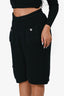 Pre-Loved Chanel™ Black Wool Cable Knit Bermuda Shorts Size 36