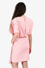 Pre-Loved Chanel™ Orange/Pink Striped Short Sleeves Midi Dress Size 36