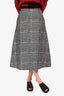 Fendi Black/White Houndstooth Midi Skirt Size 38