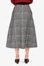 Fendi Black/White Houndstooth Midi Skirt Size 38