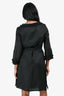 'S Max Mara Black Linen Ruffle Dress Size 38