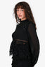 Self-Portrait Black Lace Long Sleeves Top Size 4 US