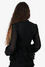 Self-Portrait Black Lace Long Sleeves Top Size 4 US
