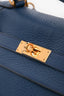 Hermès 2014 Navy Clemence Leather Kelly 32 GHW with Strap