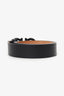 Salvatore Ferragamo Black Leather Gancini Buckle Size 38