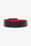 Christian Louboutin Black/Red Leather Ricky Belt
