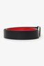 Christian Louboutin Black/Red Leather Ricky Belt