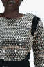David Koma Black/ Crystal Embellished Long Sleeve Mini Dress Size 10 UK