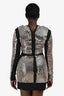 David Koma Black/ Crystal Embellished Long Sleeve Mini Dress Size 10 UK