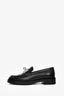 Hermès Black Leather Oversized Kelly Buckle Hot Loafers Size 39
