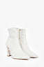 Nicholas Kirkwood Cream Leather Pearl Booties Size 39