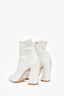 Nicholas Kirkwood Cream Leather Pearl Booties Size 39