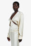 Christopher Esber Silk Cream Cutout Maxi Dress Size 10