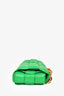 Bottega Veneta Green Leather Padded Cassette on Chain