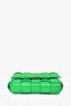Bottega Veneta Green Leather Padded Cassette on Chain