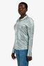 Bottega Veneta Fall 2019 Blue Sequin Button Up Top Size 42