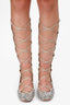 Christian Dior Multicolour Crystal Lace-Up Knee High Boots Size 40