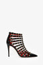 Valentino Black Patent Leather Gold Rockstud Cage Heels Size 39