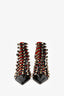Valentino Black Patent Leather Gold Rockstud Cage Heels Size 39