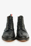 Thom Browne Black Pebbled Leather Lace-Up Boots Size 11 Mens