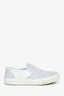 Louis Vuitton White/Grey Monogram Leather Slip-On Sneakers Size 8.5 Mens
