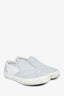 Louis Vuitton White/Grey Monogram Leather Slip-On Sneakers Size 8.5 Mens