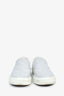 Louis Vuitton White/Grey Monogram Leather Slip-On Sneakers Size 8.5 Mens