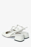 Miu Miu White Leather Mary Jane Flats Size 35
