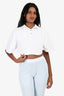 Alaïa White Mock Neck Cropped Top Size XS