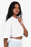 Alaïa White Mock Neck Cropped Top Size XS