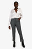 Acne Studio Grey High Waisted Slim Fit Pants Size 38