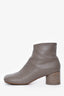 MM6 Maison Margiela Grey Leather Ankle Boots Size 38