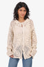 Bode Cream Overdye Crochet Shirt Size L