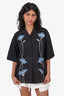Prada FW2019 Black Floral Print Shirt Size 38