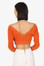 Louis Vuitton Orange Monogram Flower Towelling Crop Top Size XS