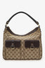 Gucci Brown & Beige GG Monogram Canvas Medium Abbey Pocket Hobo