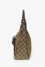 Gucci Brown & Beige GG Monogram Canvas Medium Abbey Pocket Hobo