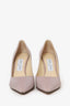 Jimmy Choo Pink Glitter Point Toe Heels Size 37