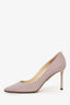Jimmy Choo Pink Glitter Point Toe Heels Size 37