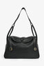 Hermès 2015 Black Clemence Leather Lindy 34