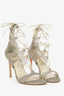 Stuart Weitzman Gold Sparkly Strappy Heels Size 9