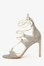 Stuart Weitzman Gold Sparkly Strappy Heels Size 9