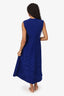 Stella McCartney Blue Sleeveless Floral Midi Dress Size 40