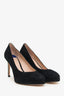 Stuart Weitzman Black Suede Platform Heels Size 9