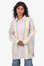 Ganni Pink/Yellow Striped Button Up Shirt Size 44
