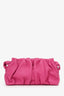 Elleme Pink Leather Ruched Shoulder Bag