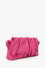 Elleme Pink Leather Ruched Shoulder Bag