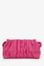 Elleme Pink Leather Ruched Shoulder Bag