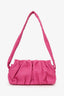 Elleme Pink Leather Ruched Shoulder Bag