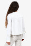 Proenza Schouler White Cotton Poplin Cropped Mandarin Collar Shirt Size 4